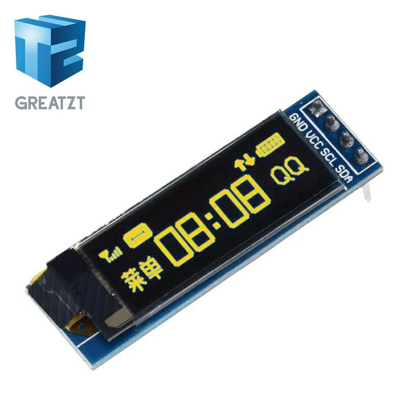 1 шт. 0.91 дюймов OLED модуль &quotБелый 128x32 ЖК дисплей LED Дисплей 0.91&quot IIC общаться|oled