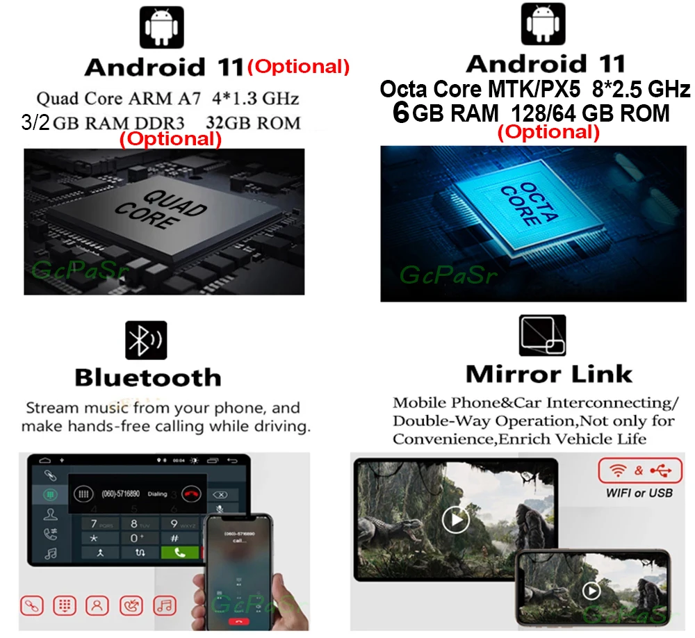 Автомобильный стерео-мультимедийный плеер на Android 11 для Honda accord 8 2008 2009 2010-2013