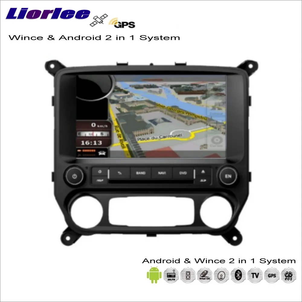 Liorlee для Chevrolet Silverado GMC Sierra автомобиля Android Мультимедиа Радио CD DVD плеер GPS Navi