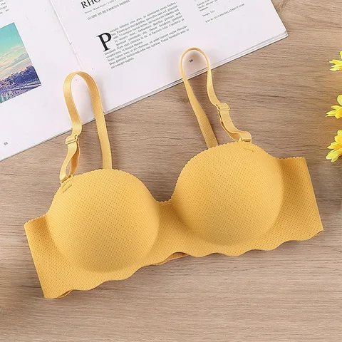 SVOKOR Seamless Women Bra Sexy Backless Underwear Solid Slim Lingerie Female Wireless Bralette Top Detachable Shoulder Straps