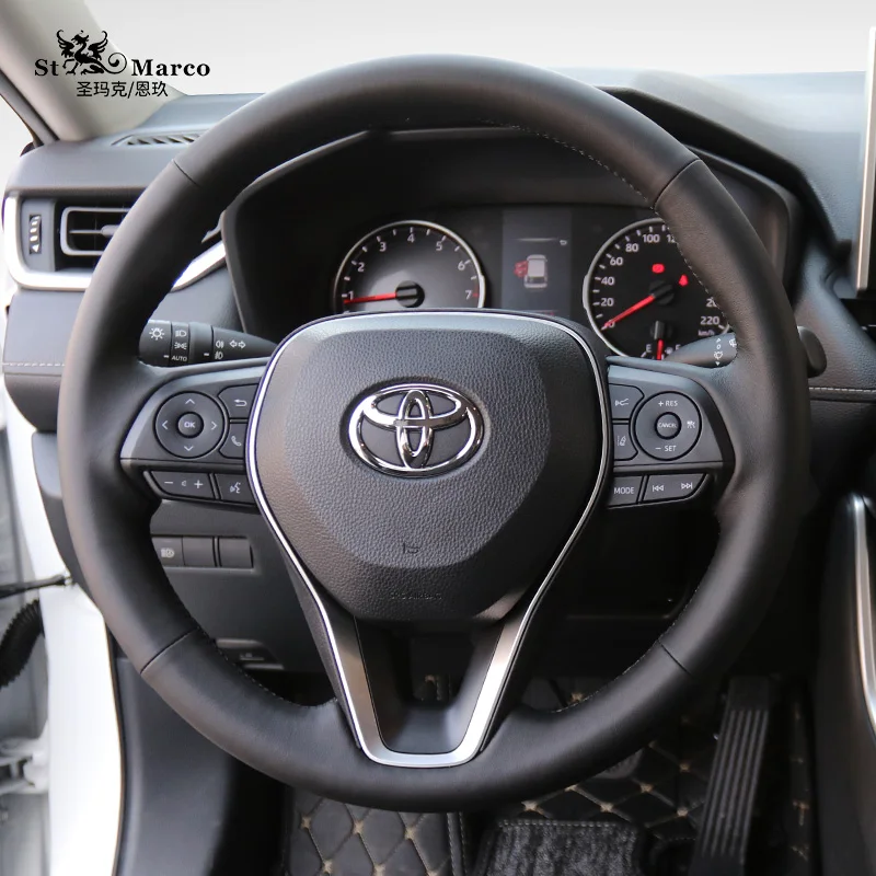 

DIY hand sewn leather suede car steering wheel cover for Toyota Camry new MarkX RAV4 Levin weilanda dazzle