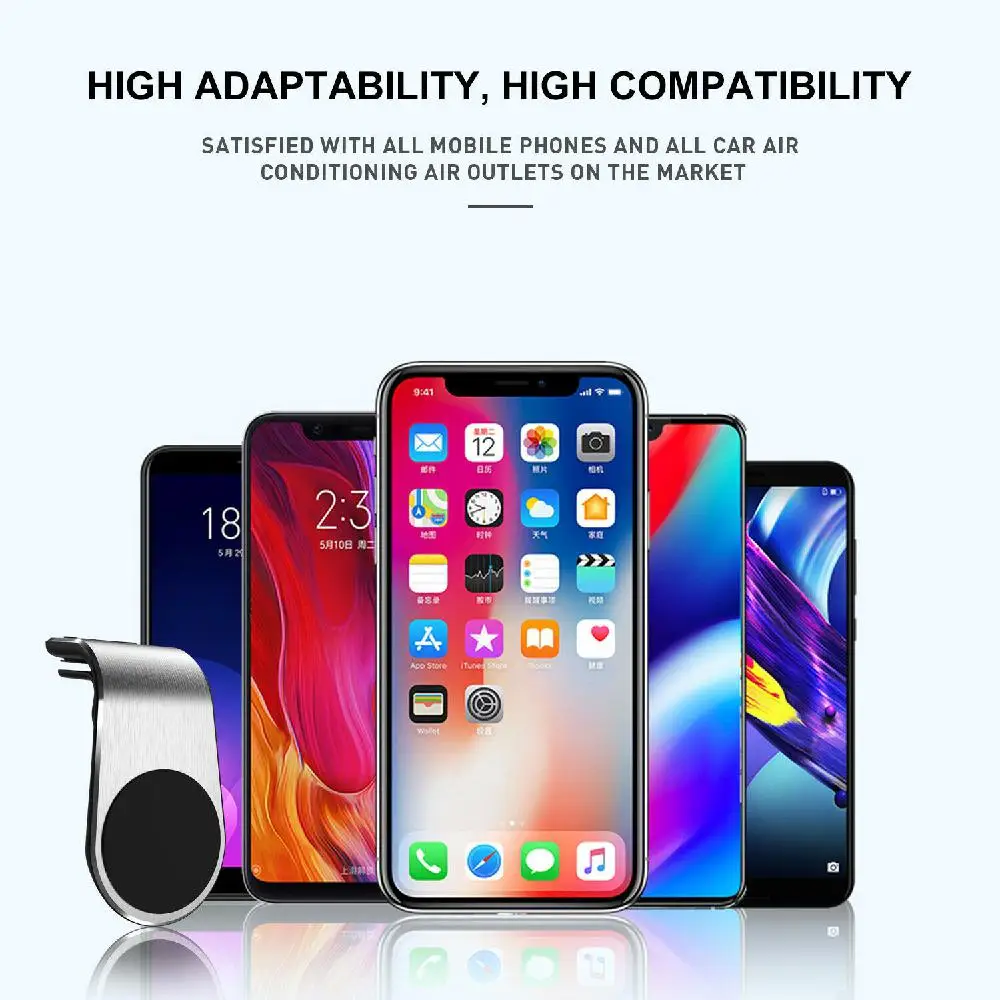 Магнитный автомобильный держатель для телефона в форме L для iPhone, samsung, Xiaomi, huawei, авто держатель на вентиляционное отверстие, подставка, gps держатель для мобильного телефона в автомобиле
