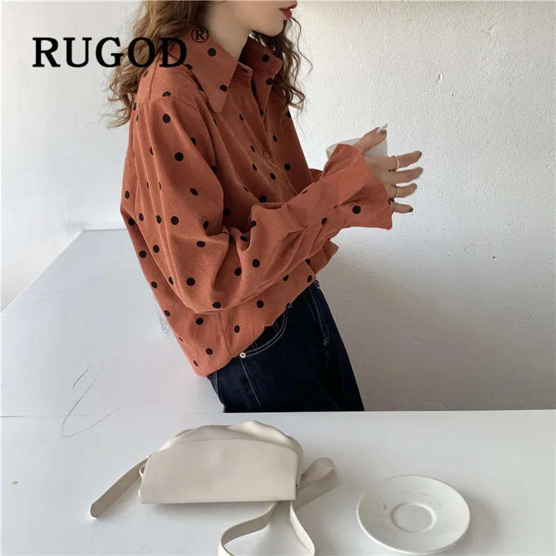 Женская блузка в винтажном стиле RUGOD свободная винтажная с длинными рукавами