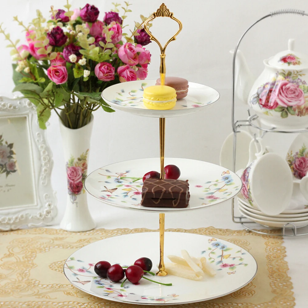 1set New 3 or 2 Tier Cake Plate Stand Handle Fitting Hardware Rod Wedding Party | Дом и сад