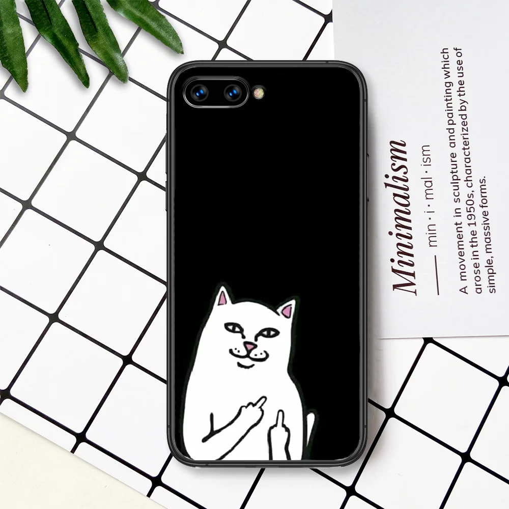 

Fashion Brand R-RIPNDIPS Cat Phone Case For Huawei Honor 6A 7A 7C 8 8A 8X 9 9X 10 10i 20 Lite Pro Play black Funda Silicone Cell
