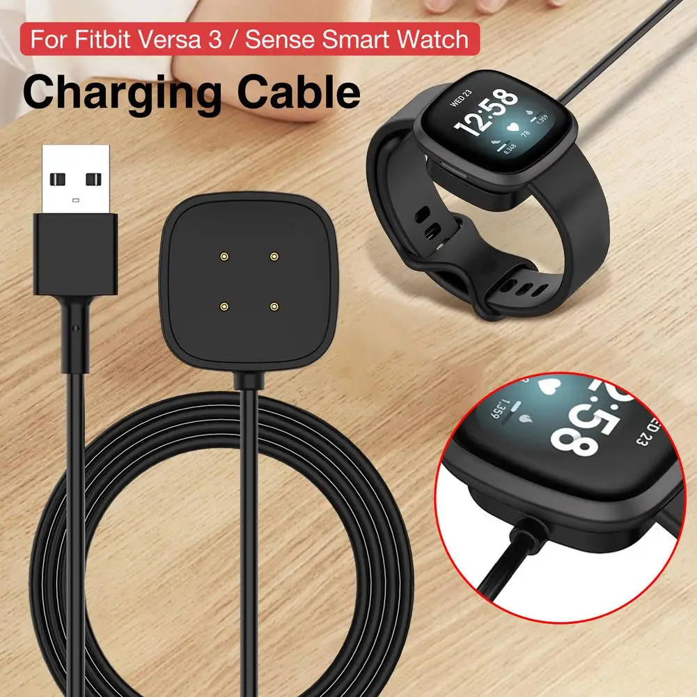 

New Smart Watch Charging Base High Quality Charging Cable Dock Safe Charger Stand For Versa 3 Watch Fitbit Versa3/Sense