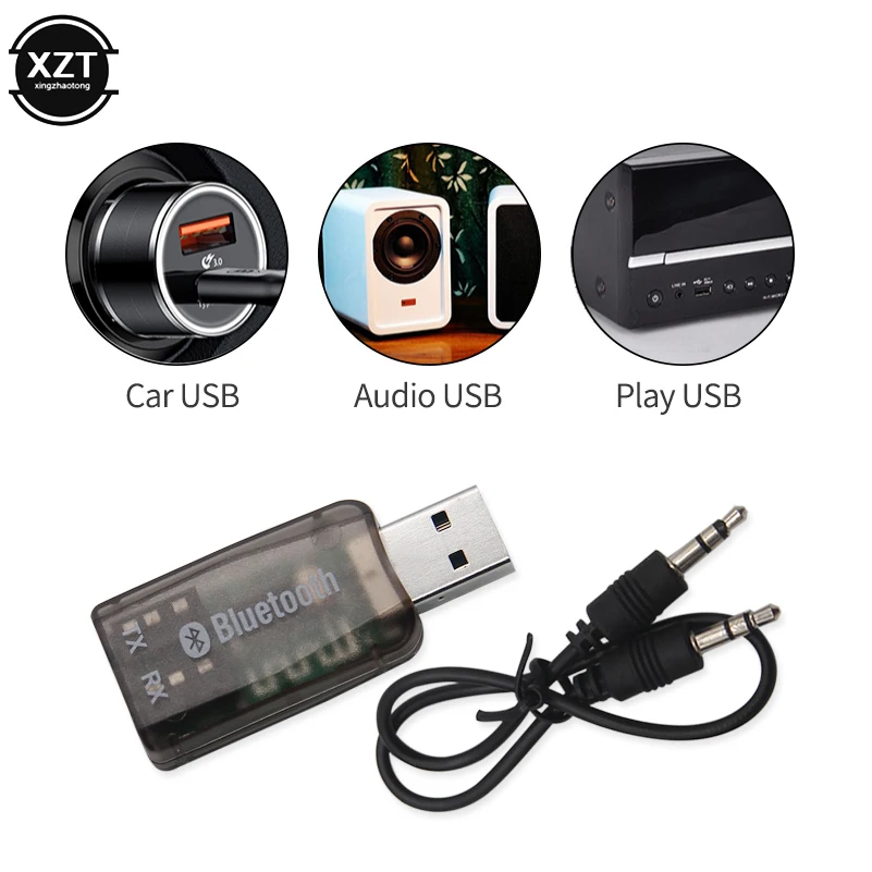 Bluetooth 5 0 аудио передатчик приемник адаптер для ТВ автомобиля 3 мм разъем AUX Стерео