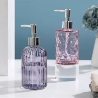 glass soap dispenser bathroom refill empty bottles for shampoo hand washing body cream nordic lotion liquid storage sub bottle