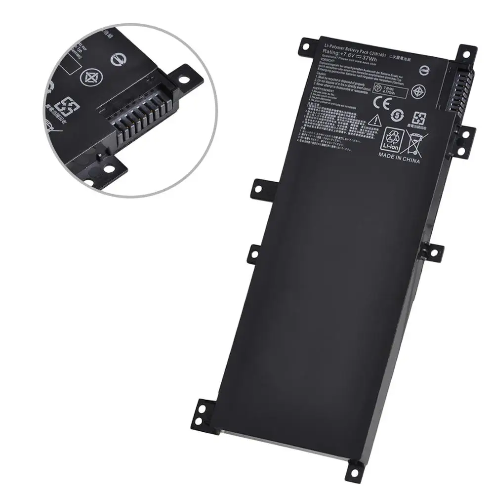 DuraPro C21N1401 ноутбук Батарея 37Wh 7 6 V для Asus C21PQCH X455 X455L X455LA A455L A455LD A455LN F455L K455L X454W Y483LD W419L |