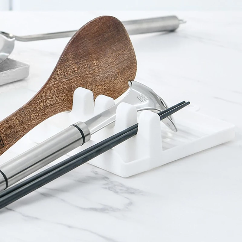 

Kitchen Cooking Tools Spoon Rest Utensil Spatula Holder Heat Storage Shelves