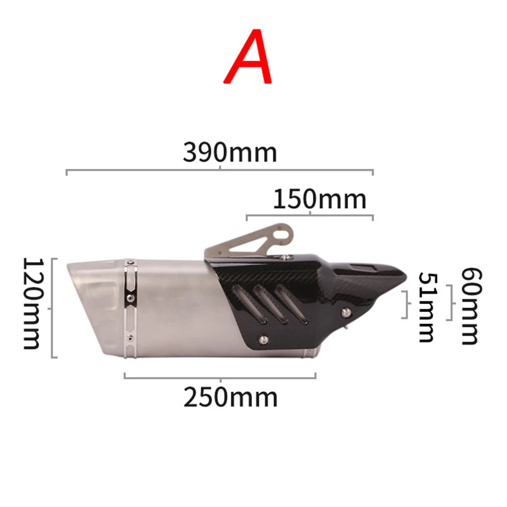 

Universal 51mm/60mm Akrapowic Escape Moto Exhaust Motorcycle Muffler Motocross Pipe Cover For HONDA R6 Z900 MT07 NK250 MT09 Bike
