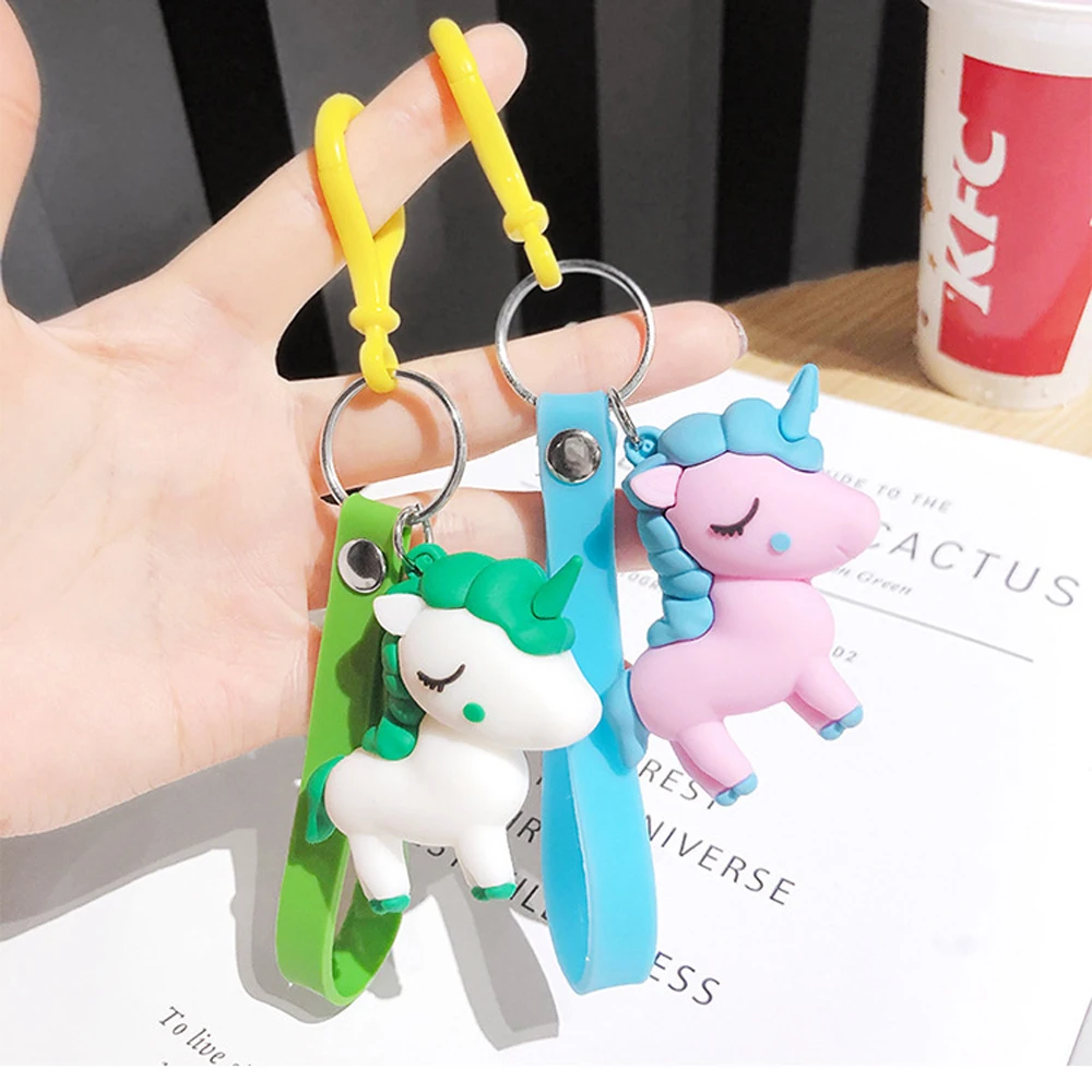 3D силиконовые брелки с аниме лошадью Мультяшные милые детские игрушки подвеской