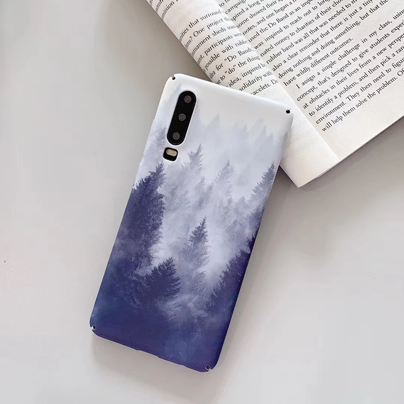 Лес в тумане Твердые чехлы из PC для huawei P20 P30lite Mate20 Pro P10Plus смартфона Honor 8X9X9 10Lite V20 20 Nova 3 3i 4 5 5i Y9 чехлы