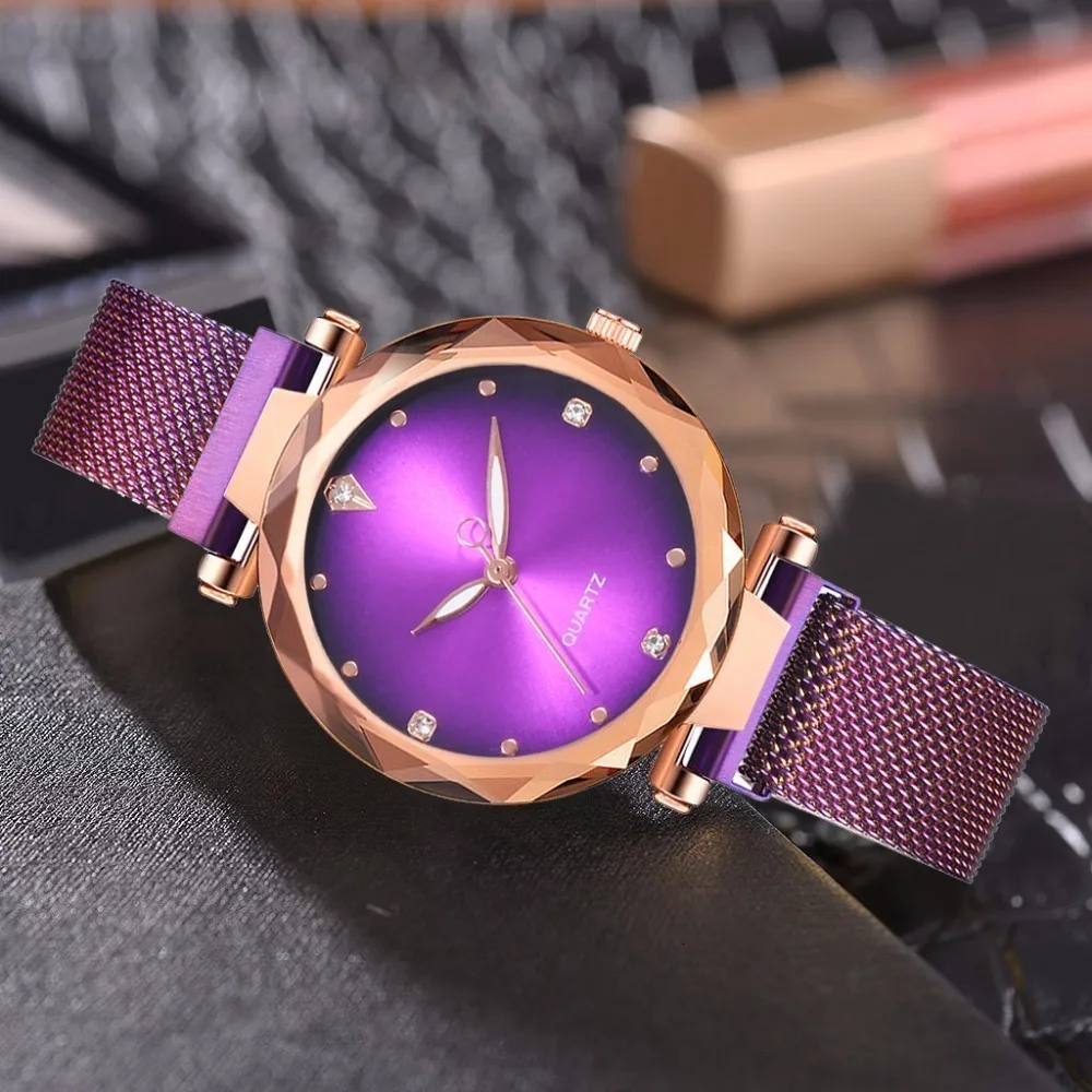 Женские часы Звездное небо с магнитной пряжкой роскошные Дамские Кварцевые из