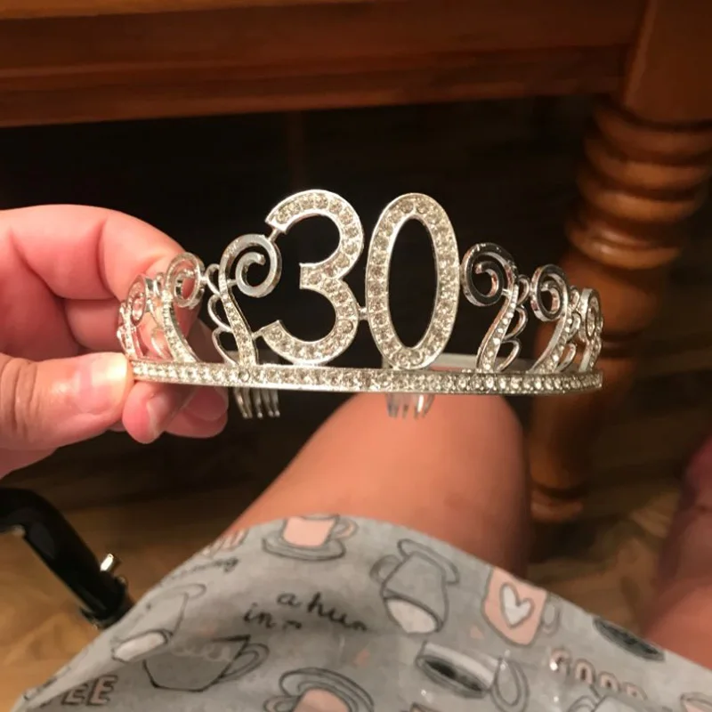 Кристалл Королева 30 день рождения корона тиара для женщин 30 лет подарки на день рождения с днем рождения 30 день рождения украшения идеи поставки