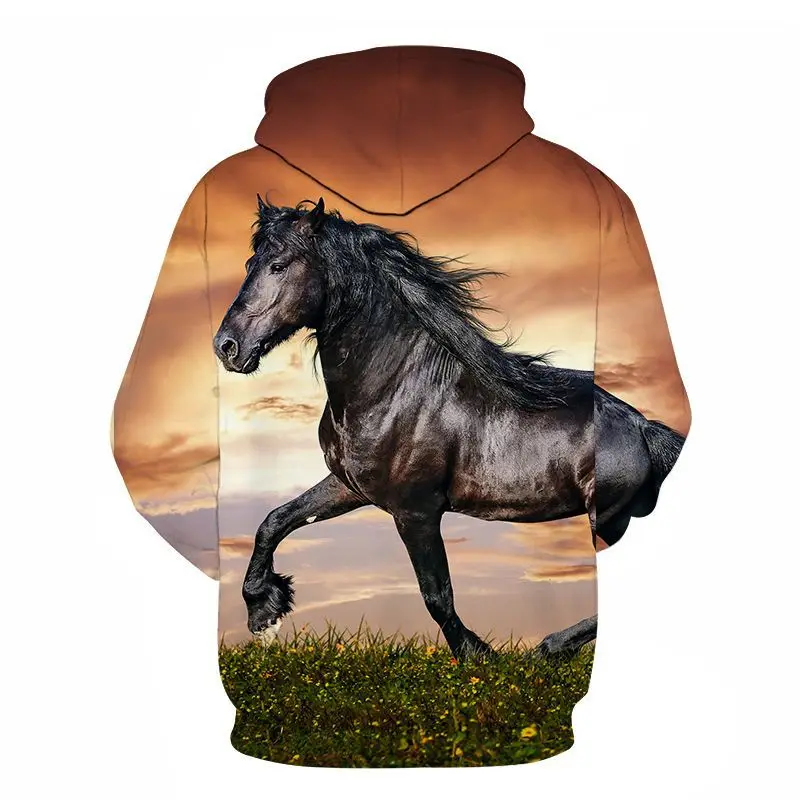 3d Толстовка с изображением медали чемпиона гоночного лошади зимняя и осенняя