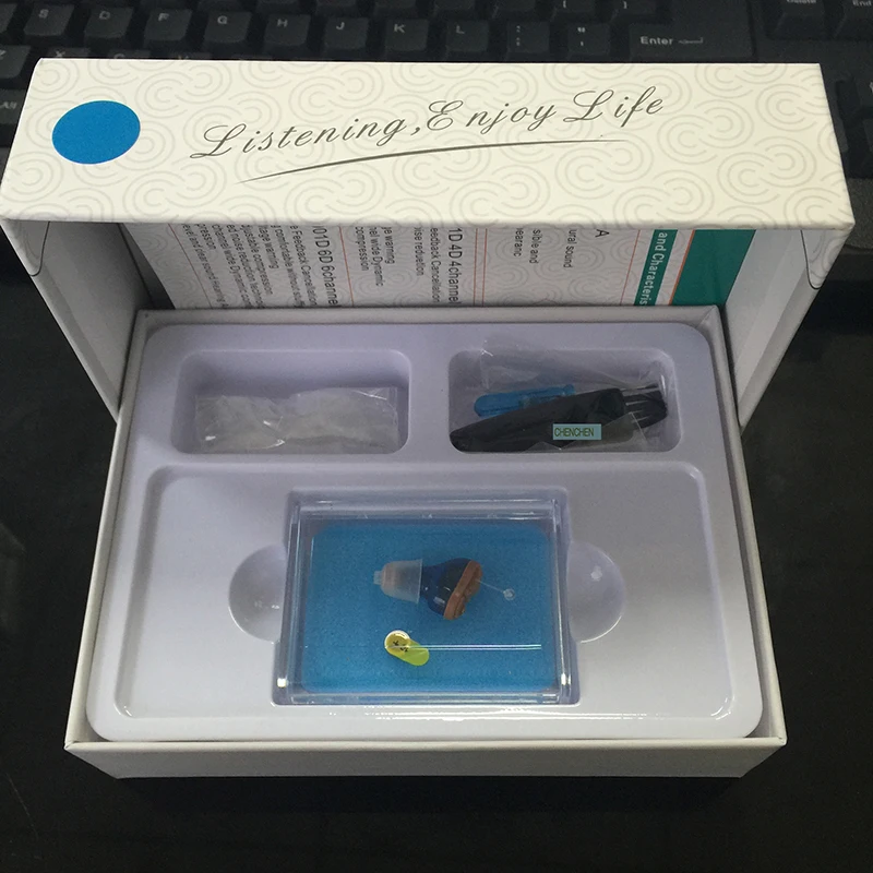 Невидимый слуховой мини аппарат внутренний для глухих ушей с цифровым тоном и CIC