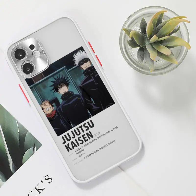 

Jujutsu Kaisen Satoru Gojo anime Phone Case Clear matte transparent For white iPhone 7 8 x xs xr 11 12 pro plus max mini Funda