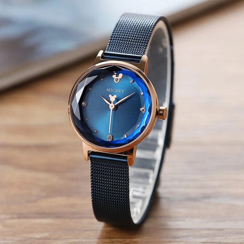 

Luxury Rhinestone Steel Mesh Band Quartz Women's Watch Lady Fashion Casual Watches For Girl Rose Gold Silver Reloj Female Time