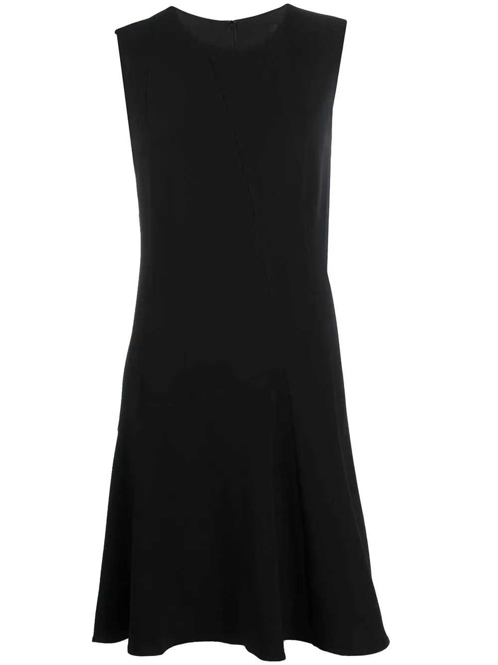 

Women's Sleeveless Mini Dress Two Color Ruffled O-neck High Waist A-line Casual Dresses 2020 Summer New