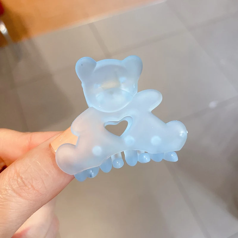 

1Pc Korean Solid Hair Claws Cute Matte Acrylic Hair Clips Hairpins Bear Barrette for Women Girls Hair Accessories Gifts