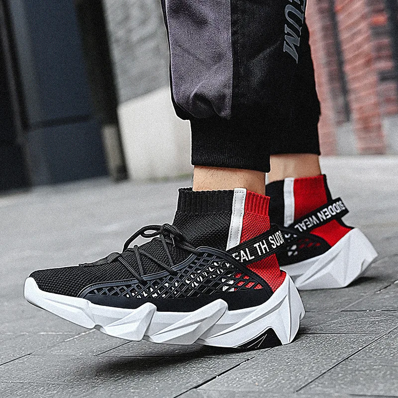 2020 Summer New Style Trendy Shoes Hight-Top Men's Breathable Korean Fashion All-match Basketball Mens Casual GY210 | Обувь