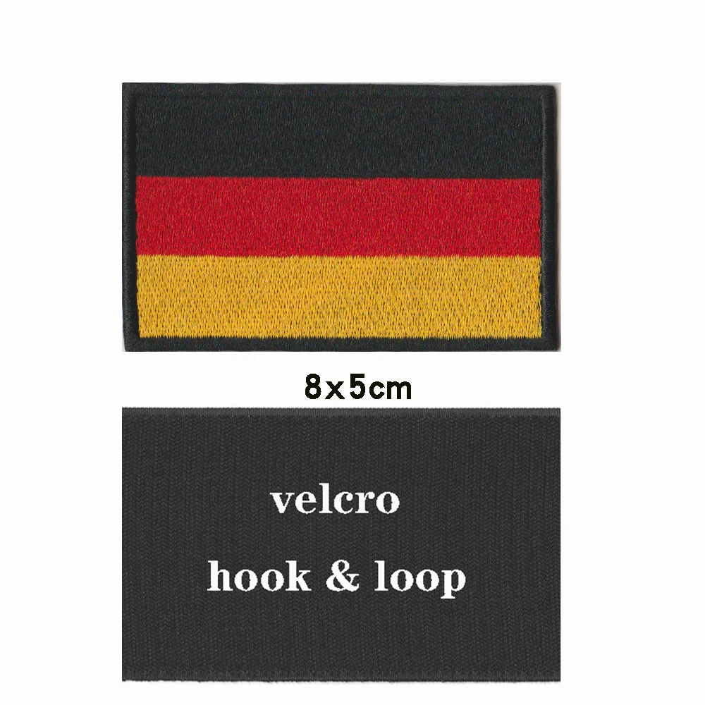 1 шт. Немецкий флаг немецкий y-образный браслет вышитая нашивка с крючком и петлей