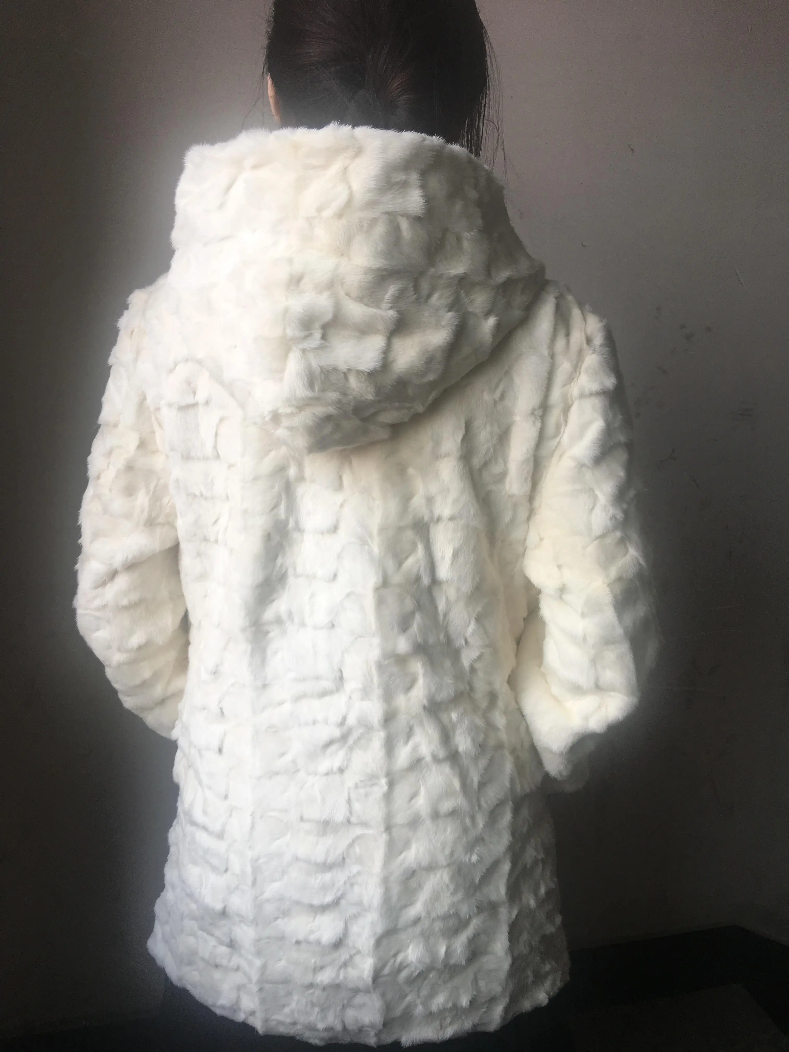 Женское зимнее пальто из натурального меха норки с капюшоном|Шубы и дубленки| |