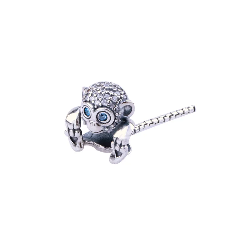 

DoDoFly Authentic S925 Silver Shining Childlike Zodiac Long-tailed Monkey Naughty Monkey beads Fit Original Charms Bracelet