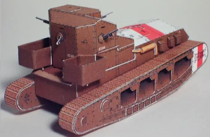 

World War I Gofasta Tank Model Scale DIY Handmade Battle Tank Model 3D Paper Model Children Adult Educational Toys