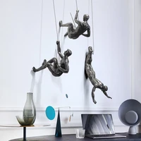 nordic style wall hanging modern living room creative background wall decoration climbing character pendant wall decoration