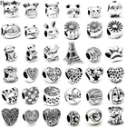 Buipoey Знаки зодиака из сплава, с бусинами, подходит для брендов, амулеты, браслет, ожерелье для женщин, Подвески для изготовления украшений, ювелирные изделия, опт