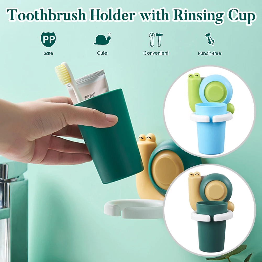 

Creative Traceless Stand Rack Organizer Electric Wall-Mounted Holder Space Saving toothbrush holder Bathroom Accessories