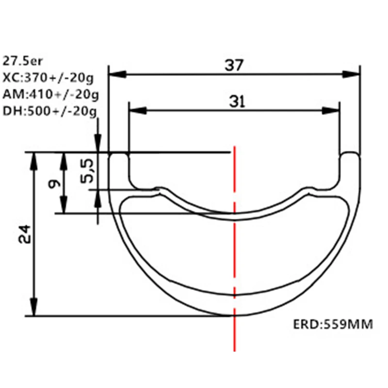 Ассиметричные бескамерные диски для горных велосипедов 100 дюйма 2 0x9 x
