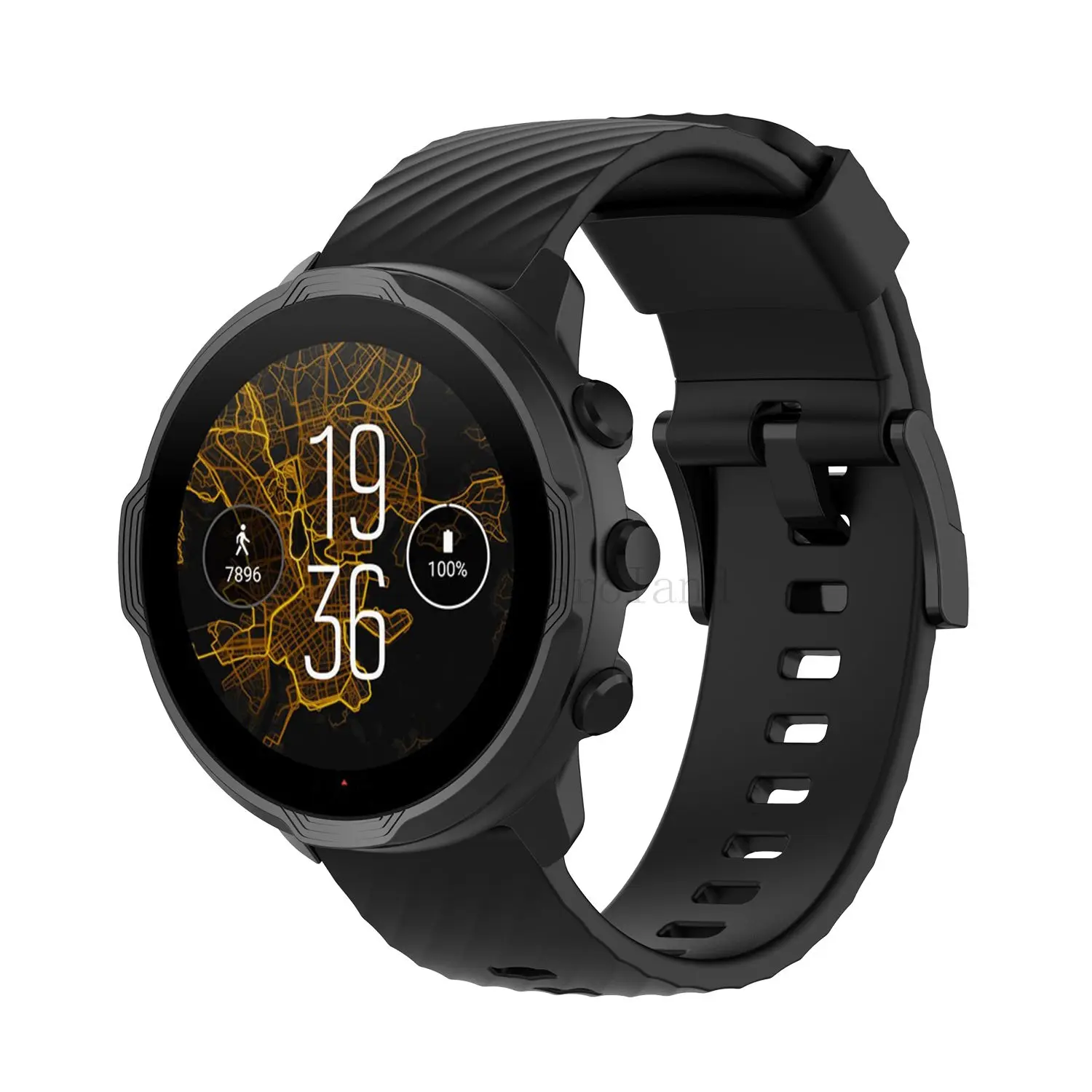 24 мм силиконовый ремешок для наручных часов браслет Suunto 9 / suunto 7 suunto9 baro D5 spartan