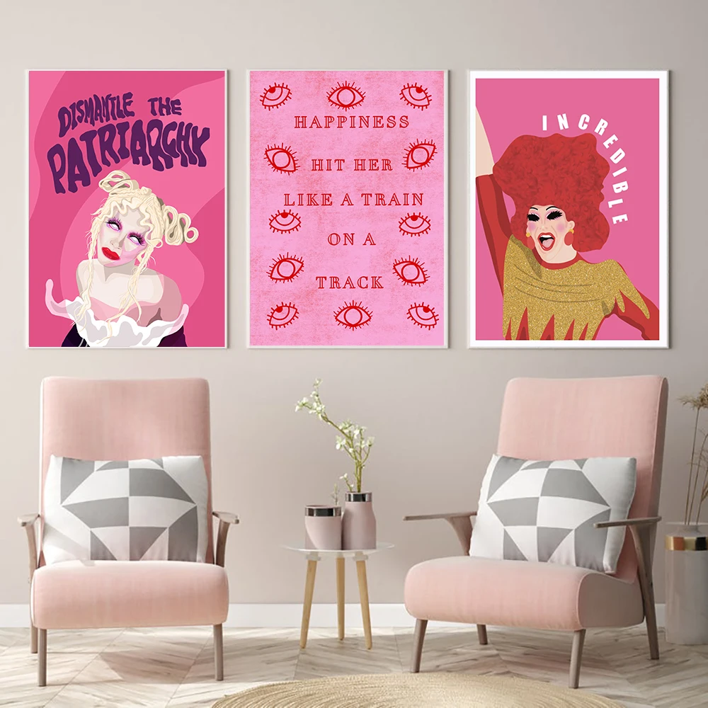 Self Love Quote Poster Feminist Girl Canvas Painting Pink Pictures Art Print Feminism Wall Picture For Living Room Home Decor