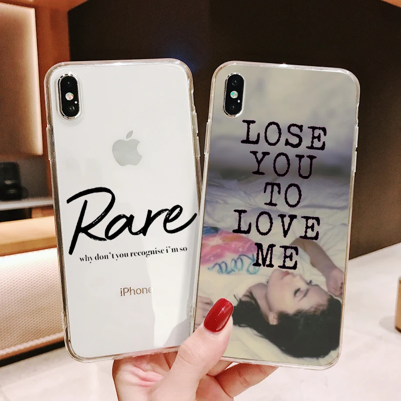 Певицы Селены Гомез потерять вам Love Me из мягкого ТПУ с редком случае для iPhone 12 11 Pro