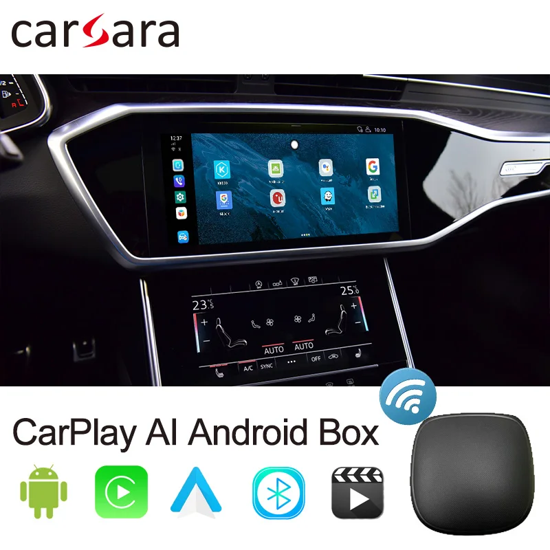 Высокопроизводительный набор для автомобильных головных устройств: CarPlay Android AI Dongle 4+64G беспроводное устройство для проекции телефона в автомобиль.