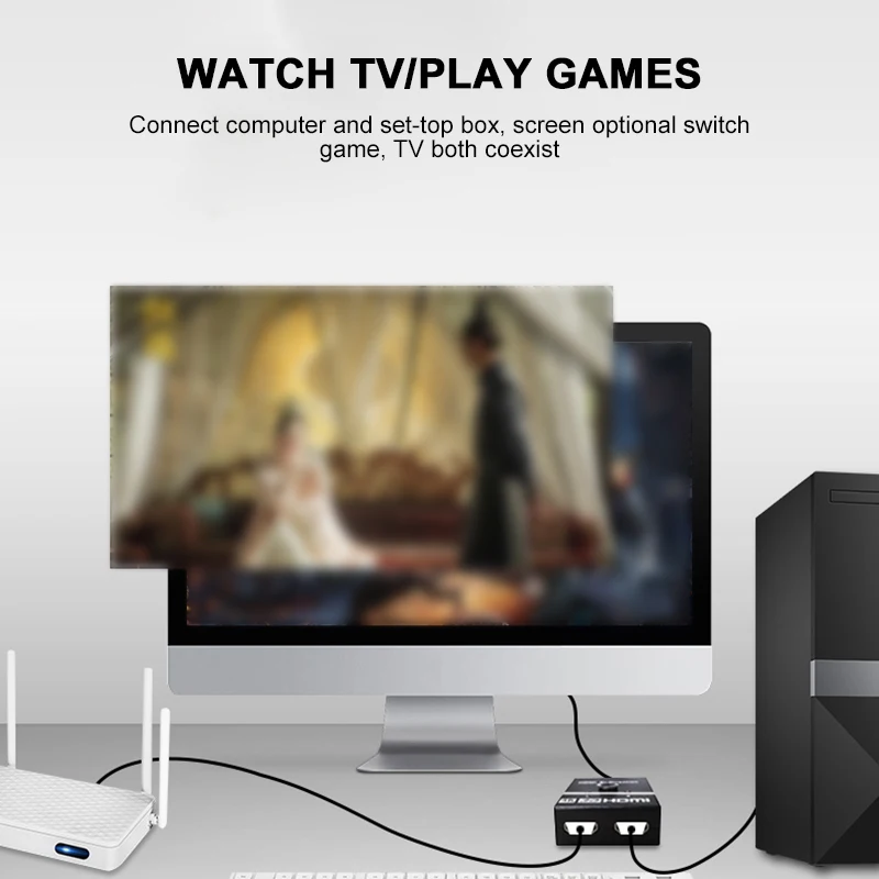 HDMI сплиттер кабель видео кабели 1080P 3D для HD ТВ Коммутатор поддерживает Ultra 4K HDR HDCP