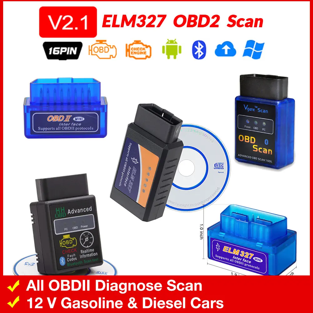 Автомобильный диагностический сканер OBD2 Super MiNI elm327 v2.1 bluetooth Enjine Reade стираемые коды