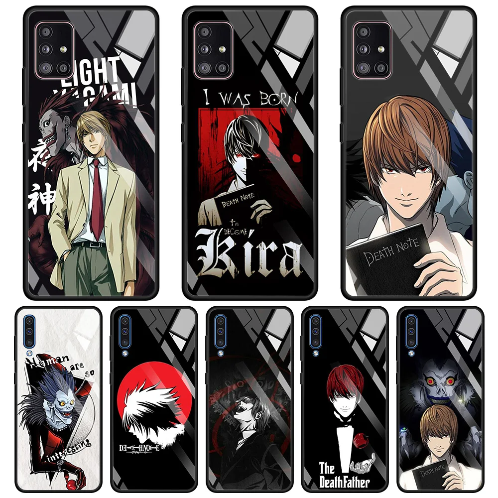 

Death Note Tempered Glass Cover For Samsung Galaxy A51 A71 A91 A72 A52 A81 A41 A31 A21 A21s M51 M31 M21 Shell Capa Case