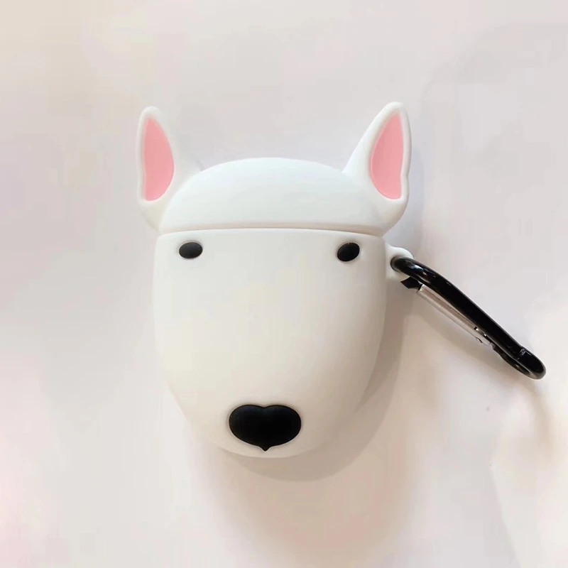 

Dog Like a Bull Earphone Case For AirPods 2 Protective Stereoscopic Bull Terrier Silicone Wireless Bluetooth Headphones Case