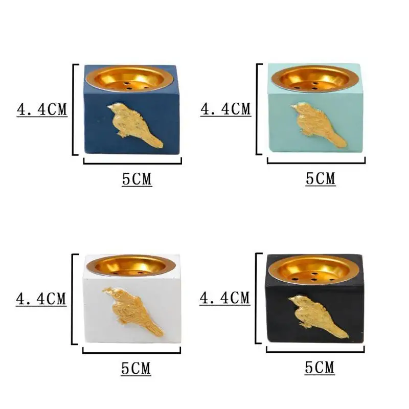 

Simple Incense Holder Modern European Style Square Resin Small Incense Burner Middle East Arabia Desktop Aromatherapy Burner