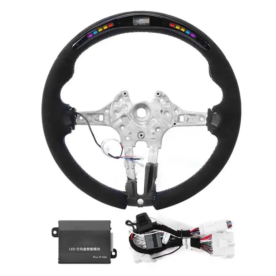 

For M Performance Suede LED Race Digital Display Steering Wheel Fit for BMW M3 F80 M4 M2 F20 F22 F30 F32 M Sport 2013-2020