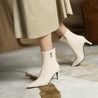 2021 winter new high heels thin heels versatile hot mom youth fashion short womens boots h8 215