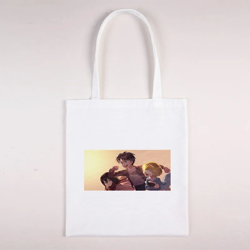 

Titans Attack Women's Bag Shopping Bags for Groceries Casual Woman Designer Handbags Anime Shopper Tote Luggage-bags Canvas 2021