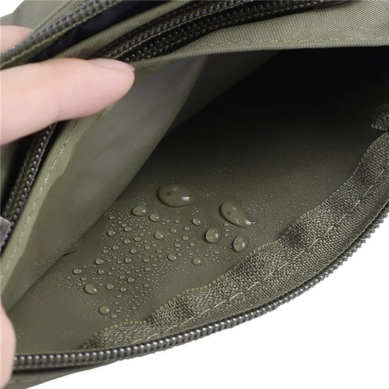 

Men Women Nylon 4 Pockets Waterproof Waist Packs Fashion Male Wear Resistant Black Fanny Pack Messenger Shoulder Bag
