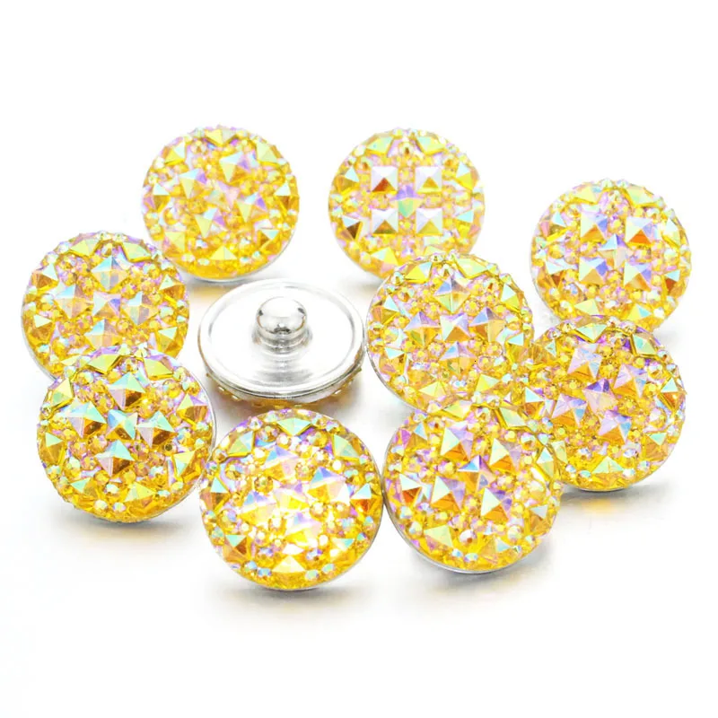 Random 10pcs/lot mixing 18mm snap button jewelry colorful Resin snap button pression bijoux watches women charm bracelet 050614