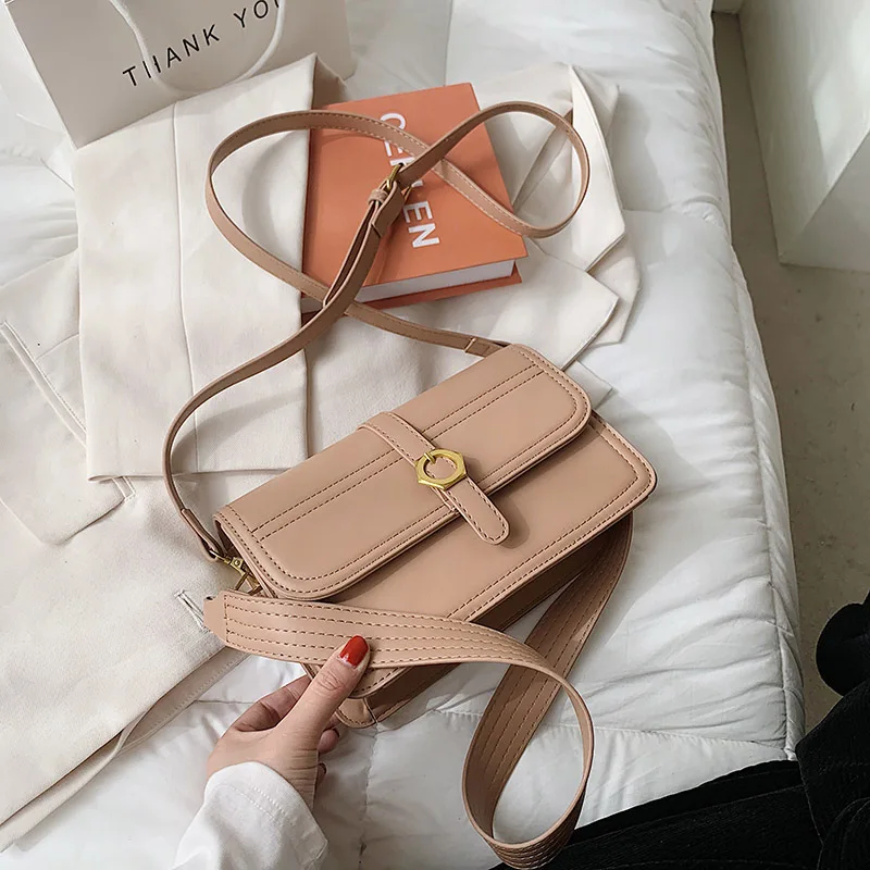 

Womens Handbags This Popular Women's Bag 2021 New Spring and Summer Fashion Versatile Style Wide Shoulder Strap Purses