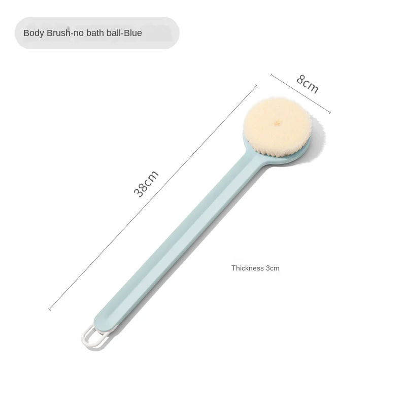 

Double Side Brush Back Brush Long Handle Wipe Towel Soft Hair Bath Brush Body with Bath Flower Brush